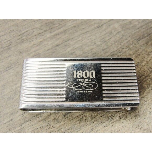 Silver Tone Tequila Money Clip Stainless Wallet Credit Card Cash ID Holder - Picture 2 of 9